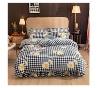JQQJZLC Juego de Ropa de Cama de Cuatro Piezas Velveta de Terciopelo de Terciopelo Juegos de Cubierta de Ropa de Cama Queen Tamaño de la Reina