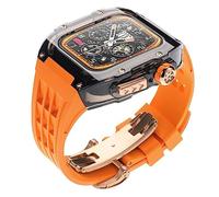 JQQJZLC Kit de mod de casos transparentes, para 8 7 6 5 4 SE 45 mm de 44 mm Ratio de reloj Cambio de reloj, Silicone Watch Strap Rubber Sports Band