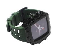 JQQJZLC Kit de modificación de la caja de metal de la correa de goma, para la serie de banda 44 mm de 45 mm SE 9 8 7 6 5 4 Banda de reloj de lujo de bricolaje modificado