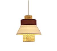 JQQJZLC Lámpara Colgante de araña de lámpara de Estilo japonés Retro, Accesorio de iluminación de Techo de luz Colgante de Rattan