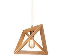 JQQJZLC Lámpara Colgante de Madera sólida Simple, candelabros geométricos, iluminación de decoración de Arte Interior, e27 Accesorio de iluminación Colgante para la Sala de Estar de Dormitorio Cambio