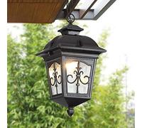 JQQJZLC Lámpara Colgante de Puerta al Aire Libre Retro Victoria IP54 Lámpara Colgante Impermeable Luz Colgante E27 Antigua Vintage Gazebo Vineyard Vineyard Candelera de Metal Iluminación Cadena