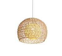 JQQJZLC Lámpara Colgante de ratán lámpara de araña de cáñamo Redonda para balcón Restaurante Estilo Rural Personalidad creatán Artes de Rattan