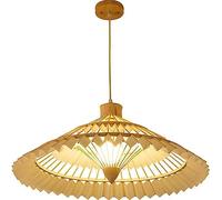 JQQJZLC Lámpara Colgante de Techo de Madera de Estilo japonés Retro, lámparas de camando con lámparas para Paraguas Creativas Vintage, luz Colgante de decoración del hogar e26, para el Restaurante de