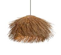 JQQJZLC Lámpara Colgante de Viento silencioso Luces Colgantes Retro Chinos Accesorio de Tejido de Tejido de Tejido Arte Techo iluminación de ratán