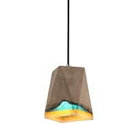 JQQJZLC Lámpara de araña de Dormitorio Industrial e26 Vintage, luz Colgante al Estilo de la Aldea Americana para Comedor de restaurantes, encospes de Cemento de hormigón, a 17x