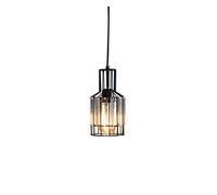 JQQJZLC Lámpara de araña de Hierro Forjado de Cristal, luminaria nórdica Moderna lámpara de Techo Minimalista Estilo Industrial Drop Flight Creative Restaurante Balcón Balcón Aisle de cabecilla