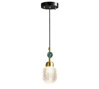 JQQJZLC Lámpara de Colgante de Vidrio Retro, lámpara de Colgante de Vidrio Retro, Luces Colgantes Vintage Modernas Techo Colgante de Techo Colgante Colgante de la lámpara de Colgantes Industrial