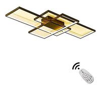 JQQJZLC Lámpara de Estar de lámpara de Techo de Techo dimmable LED con Control Remoto Minimalista Minimalista Angleado de araña acrílica Lámpara de decoración del Dormitorio, Negro, 90 cm (80w)