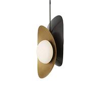 JQQJZLC Lámpara de Gota de Vidrio de Hierro de Techo Simple Americano lámpara Colgante de lingotes Colgantes G9 (Altura 46 cm) Adecuado para Dormitorio, Estudio, Ventana de Tiendas, balcón, Hotel y