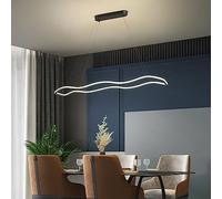 JQQJZLC Lámpara de led de Onda Cerrada lámpara de Colgante led Colgante luminara de Hierro iluminación Minimalista de Interior dimmable decoración Larga del hogar Ajustable iluminación contemporánea