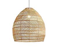 JQQJZLC Lámpara de ratán Ligera Pastoral Rural Pastoral Creative Arte Arte de Rattan Ratán de Dormitorio Vintage Comedor Lámpara Colgante Sala de té Japonés Decoración de la cafetería del Restaurante