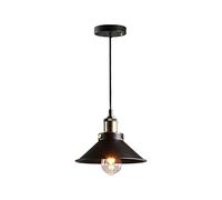 JQQJZLC Lámpara de suspensión de una Sola Cabeza de araña Creative lámpara de Metal Black Metal lámpara de lámpara Colgante Restaurante Decorativo Restaurante de Hierro Droplight e27 Loft American