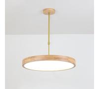 JQQJZLC Lámparas de LED Redondas de Madera Japonesa para Comedor, lámpara de Madera Ultra ultradelera de lámpara con Pantalla de lámpara acrílica