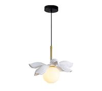 JQQJZLC Ligera Arte de Lujo Escultura Candelier Creative Resin Glass Colgante Luz de la Cama Simple Flower Araña Nordic Restaurante Bar Lámpara de Pared de la Pared Posterior Lámpara Colgante