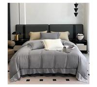 JQQJZLC Light Luxury High-Dever Modern Simple Tencel Algodón de algodón de algodón de Cuatro Piezas, Juegos de Tapa dórdica de Verano (B, Rey)