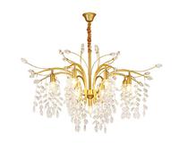 JQQJZLC Luces de lámpara de lámpara de Cristal de luz Creativa, e14 Forma de Flores nórdicas Personalidad romántica cálida Durante la iluminación, Sala de Estar Dormitorio Comedor lámpara 13 Cabeza