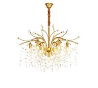 JQQJZLC Luces de lámpara de lámpara de Cristal de luz Creativa, e14 Forma de Flores nórdicas Personalidad romántica cálida Durante la iluminación, Sala de Estar Dormitorio Comedor lámpara 13 Cabeza