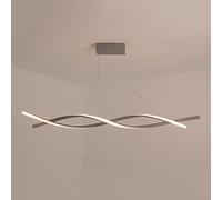 JQQJZLC Luz Colgante LED Minimalista de Techo de lámpara de araña en Espiral, 47.27 en lámparas Colgantes lineales con Control Remoto para la Isla de la Cocina viviendo Comedor en el hogar