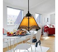 JQQJZLC Luz de Colgante Colgante de Estilo Tiffany de 20 cm, Accesorios de iluminación de Mini Techo Vintage, 1 luz de lámparas de Vidrio manchadas para Sala de Estar del Dormitorio del Pasillo.