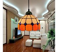 JQQJZLC Luz de Colgante Colgante de Estilo Tiffany de 20 cm, Accesorios de iluminación de Mini Techo Vintage, 1 luz de lámparas de Vidrio manchadas para Sala de Estar del Dormitorio del Pasillo.
