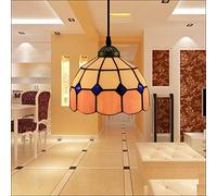 JQQJZLC Luz de Colgante Colgante de Estilo Tiffany de 20 cm, Accesorios de iluminación de Mini Techo Vintage, 1 luz de lámparas de Vidrio manchadas para Sala de Estar del Dormitorio del Pasillo.