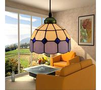 JQQJZLC Luz de Colgante Colgante de Estilo Tiffany de 20 cm, Accesorios de iluminación de Mini Techo Vintage, 1 luz de lámparas de Vidrio manchadas para Sala de Estar del Dormitorio del Pasillo.