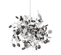 JQQJZLC Luz de Colgante de Metal de 3 Luces, lámpara de lámina de Acero Inoxidable de luz Colgante, lámpara Colgante de Altura Ajustable para la lámpara de Barra de Dormitorio G9 producida en China