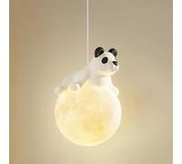JQQJZLC Milk Moon Planet Colgante Colgante Lightroom Lámpara Colgante de Techo Individual de 3 Luces Cartoón de Animales Animales Candelier Forgirl Boy Bedside Bedgarten
