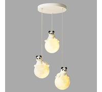 JQQJZLC Milk Moon Planet Colgante Colgante Lightroom Lámpara Colgante de Techo Individual de 3 Luces Cartoón de Animales Animales Candelier Forgirl Boy Bedside Bedgarten