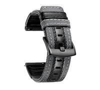 JQQJZLC Mira bandas clásicas de lienzo con correas de cuero híbridas de cuero genuina pulsera de reemplazo con hebilla negra 18/20/22 mm
