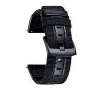 JQQJZLC Mira bandas clásicas de lienzo con correas de cuero híbridas de cuero genuina pulsera de reemplazo con hebilla negra 18/20/22 mm