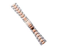 JQQJZLC Mira Correas de 22 mm Banda de Reloj de Acero Inoxidable Correa de Metal Universal de 3 Bolas para Mujeres Pulsera Pulsera de Brazalete