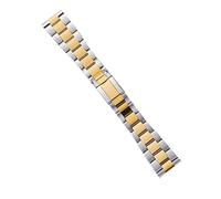 JQQJZLC Mira Correas de 22 mm Banda de Reloj de Acero Inoxidable Correa de Metal Universal de 3 Bolas para Mujeres Pulsera Pulsera de Brazalete