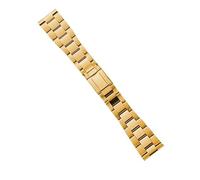 JQQJZLC Mira Correas de 22 mm Banda de Reloj de Acero Inoxidable Correa de Metal Universal de 3 Bolas para Mujeres Pulsera Pulsera de Brazalete