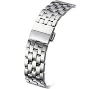 JQQJZLC Mira Reemplazo de la correa Interfaz curva Accesorios Reloj Band Band de reloj Pulsera de acero inoxidable de acero A-21 mm (color: B, tamaño: 20 mm)