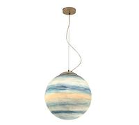 JQQJZLC Modern Globe Pendse Light Creative Planeta Candelier de Techo de 1 Luces para Sala de Estar Decoración del Hotel Decoración del Hotel Lámpara de Luna de la Luna Ajustable E27 Fija