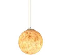 JQQJZLC Modern Globe Pendse Light Creative Planeta Candelier de Techo de 1 Luces para Sala de Estar Decoración del Hotel Decoración del Hotel Lámpara de Luna de la Luna Ajustable E27 Fija