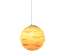 JQQJZLC Modern Globe Pendse Light Creative Planeta Candelier de Techo de 1 Luces para Sala de Estar Decoración del Hotel Decoración del Hotel Lámpara de Luna de la Luna Ajustable E27 Fija