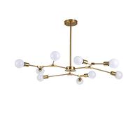 JQQJZLC Moderna Craft Sputnik Chandelier, Chandelier, Ambiente Ligero Sala de Estar Restaurante Lámparas moleculares Iluminación, iluminación de decoración, Oro electroplatando, 6 Luces (Oro