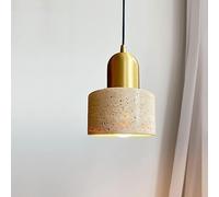 JQQJZLC Moderno de mármol de Oro Min Colgante Ligera de Piedra Natural Lámpara Colgante rústica Isla de la Cocina del Nuez Mini Techo Accesorio costero Boho araña pequeña para Restaurante café Bar