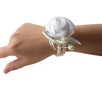 JQQJZLC Muñeco de corsage BOUTONNIERE MULTA FLORA PINK ACCESORIOS Boda Manos de la pulsera Bridal Pulsera de flores para damas de honor de damas de honor