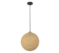 JQQJZLC Nordic Creative Bamboo, Rattan y Globos de Cáñamo Luz de Colgante E26/E27 Colorida Lámpara Colgante Restaurante Araña Candelier de Cocina Techo Spherical Rattan Nest Lamp Smweep Bar
