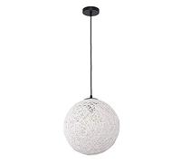 JQQJZLC Nordic Creative Bamboo, Rattan y Globos de Cáñamo Luz de Colgante E26/E27 Colorida Lámpara Colgante Restaurante Araña Candelier de Cocina Techo Spherical Rattan Nest Lamp Smweep Bar