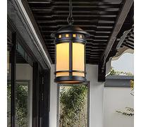 JQQJZLC Nórdica Patio Vintage Portera Impermeable al Aire Libre Tradición de Colgante Impermeable Victoria Lámpara de Techo de Linterna Victoria Luz Colgante de Metal para el balcón de Villa de Patio