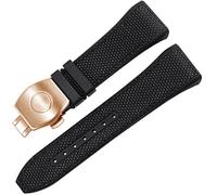 JQQJZLC Para Franck Muller V45 Serie de 28 mm Nylon Cuero de cuero Reloj Body Black Blue Pleging Rating Strap
