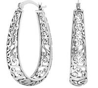 JQQJZLC Pendientes de Estilo múltiple: aro Triple, ilusión, Garra, Brazalete, perforación Doble, Cruz, colgación, Gran aro de Oro, diseños de Filigrana | Zirconia cúbica chapada en Oro de 14k para