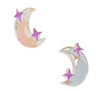 JQQJZLC Pendientes, Pendientes de ensueño de ensueños Pendientes Estrella y Luna Pendientes de Estilo Europeo y Americano 1 par