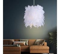 JQQJZLC Pequeña luz Colgante de Plumas, lámpara romántica de la habitación Moderna de Plumas, lámpara de Techo Decorativo de la lámpara de Plumas de Arte para Dormitorio en casa