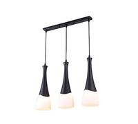 JQQJZLC Personalidad Moda Tres Cabezas Durante la iluminación, iluminación de lámpara Negra Simple y Moderna e27, iluminación de lámpara Negra, luz Colgante, lámparas de Dormitorio de Bar de Comedor.